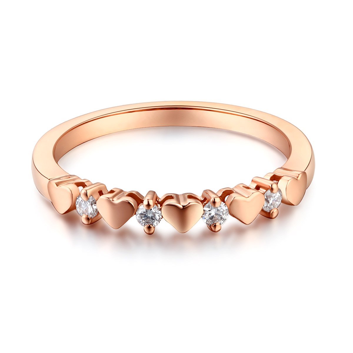 14K Rose Gold Bridal Wedding Band Ring 0.11 Ct Natural Diamonds MKR7058