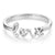 14K White Gold 585 Love Women Ring 0.01 Ct Diamond MKR7103