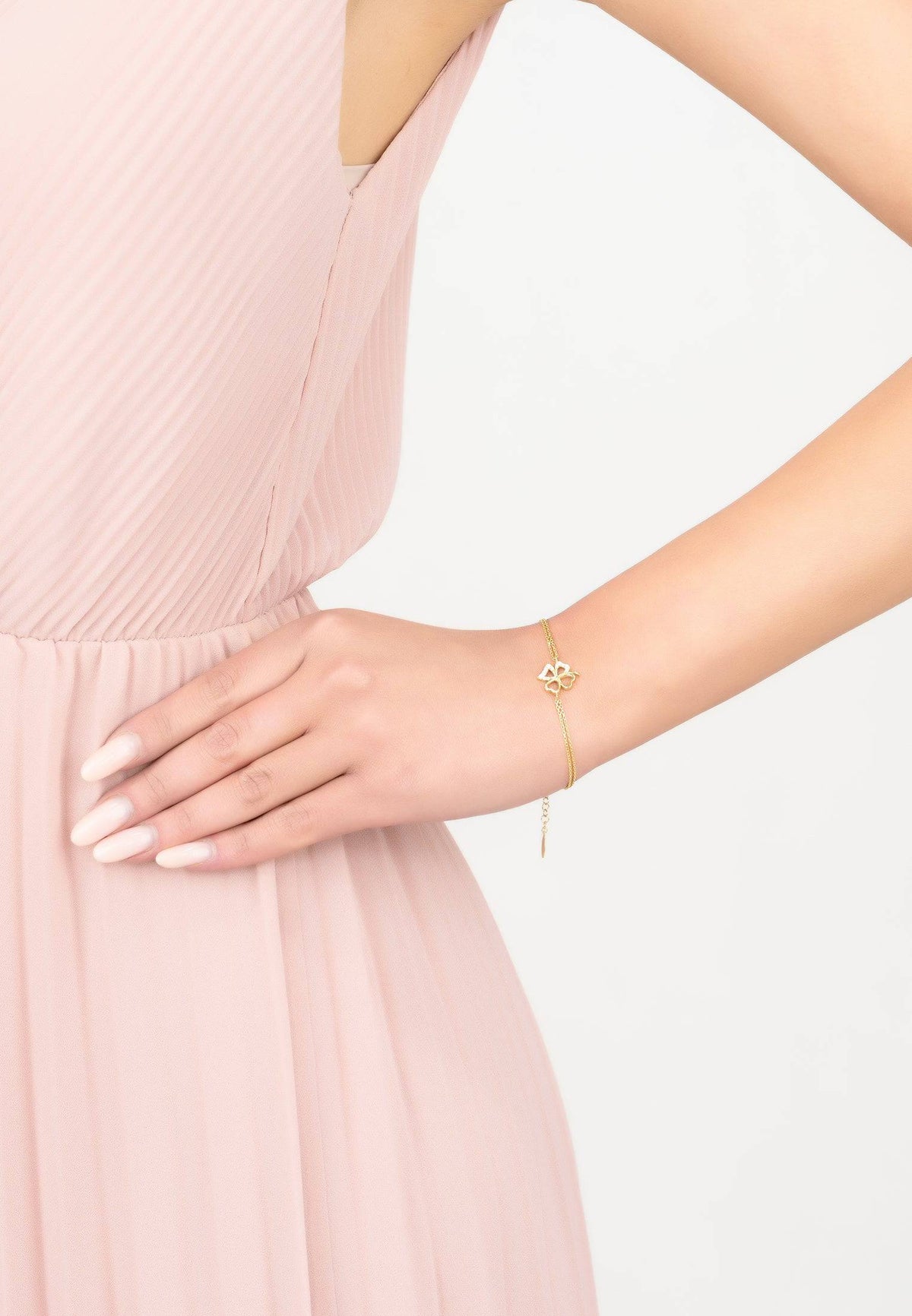 Lucky Shamrock Clover Bracelet Gold