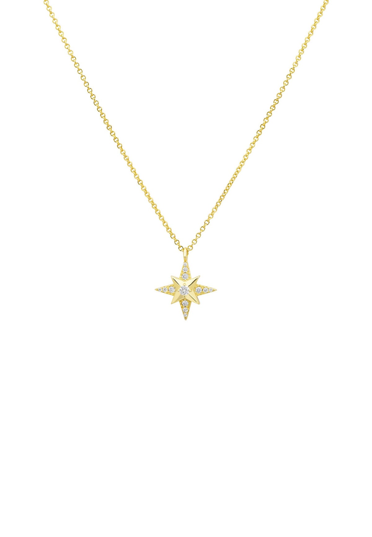Polaris Starburst Necklace Gold