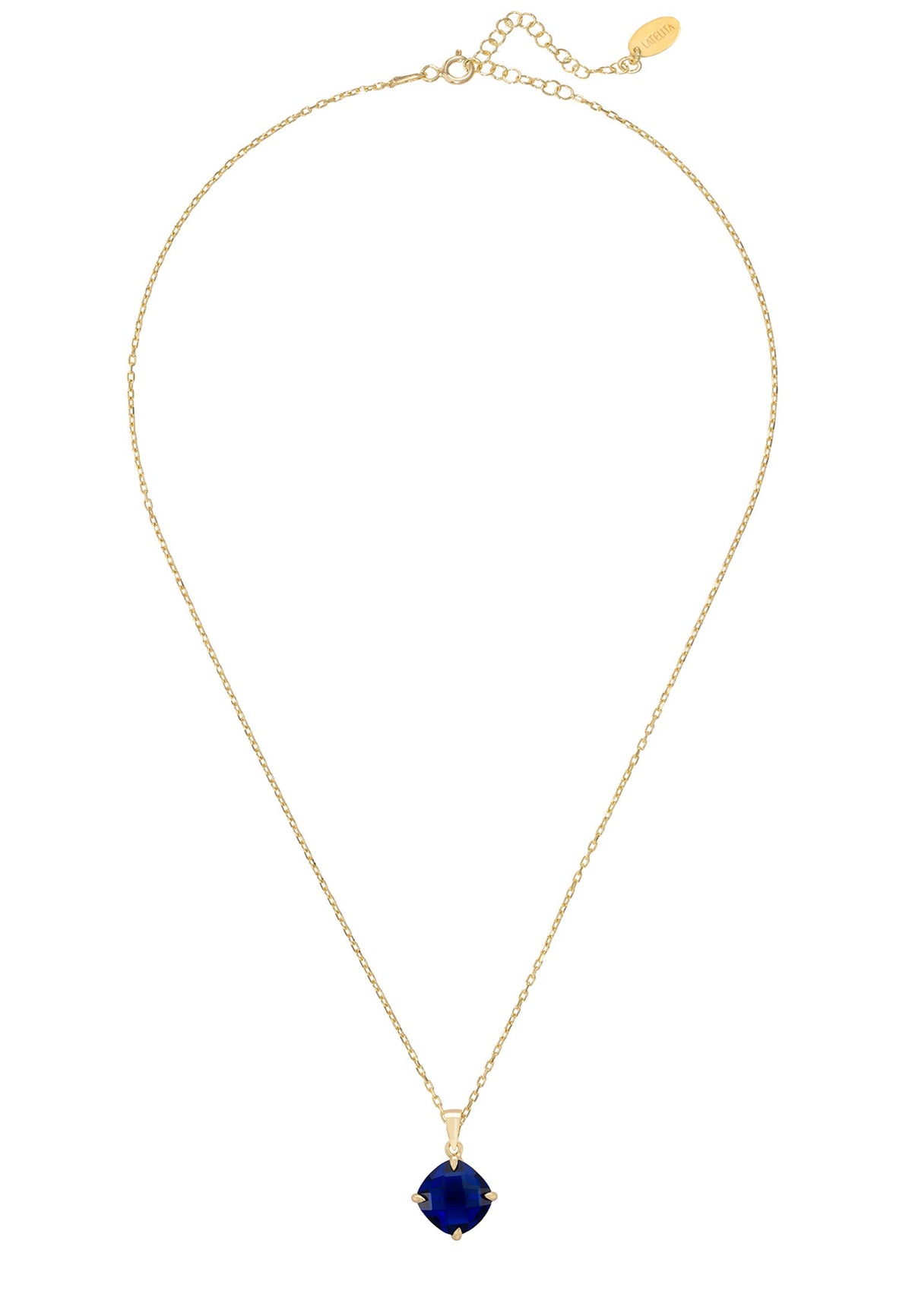 Empress Gemstone Necklace Gold Sapphire