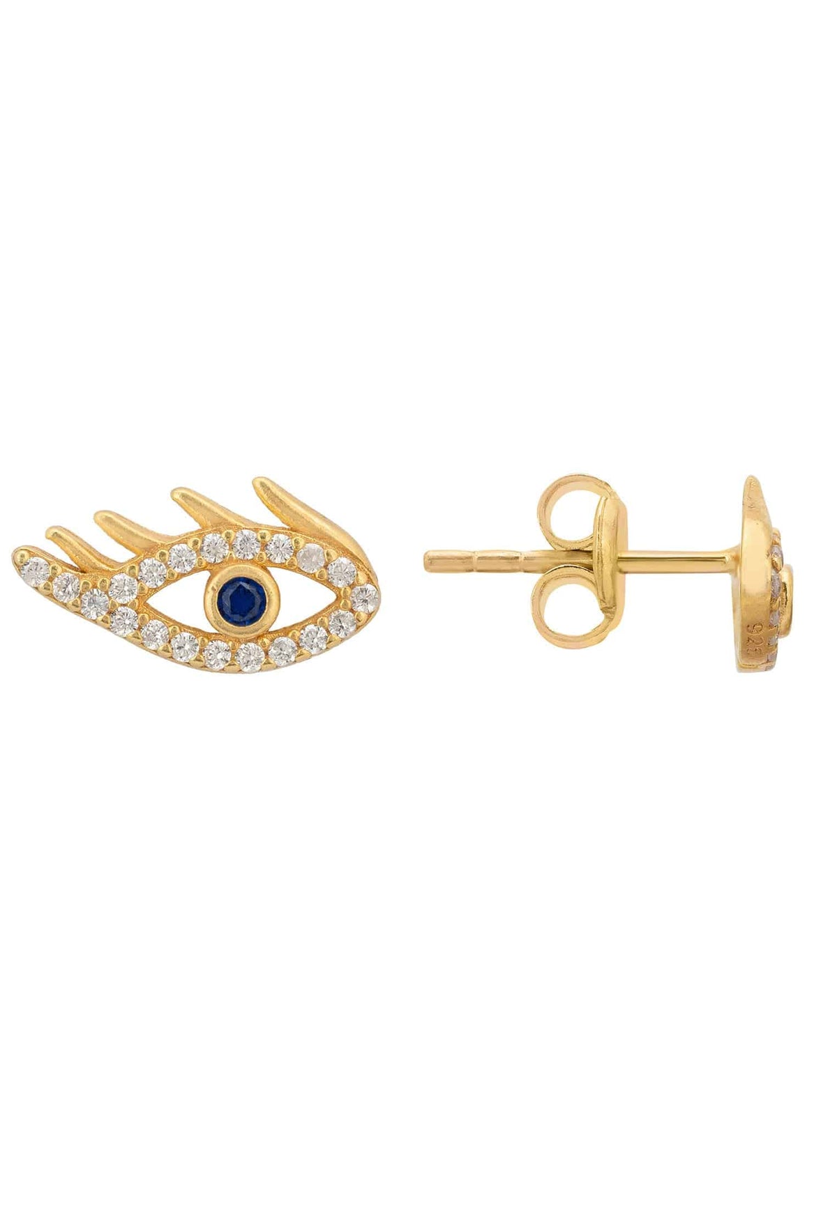 Eye of Horus Stud Earrings Gold