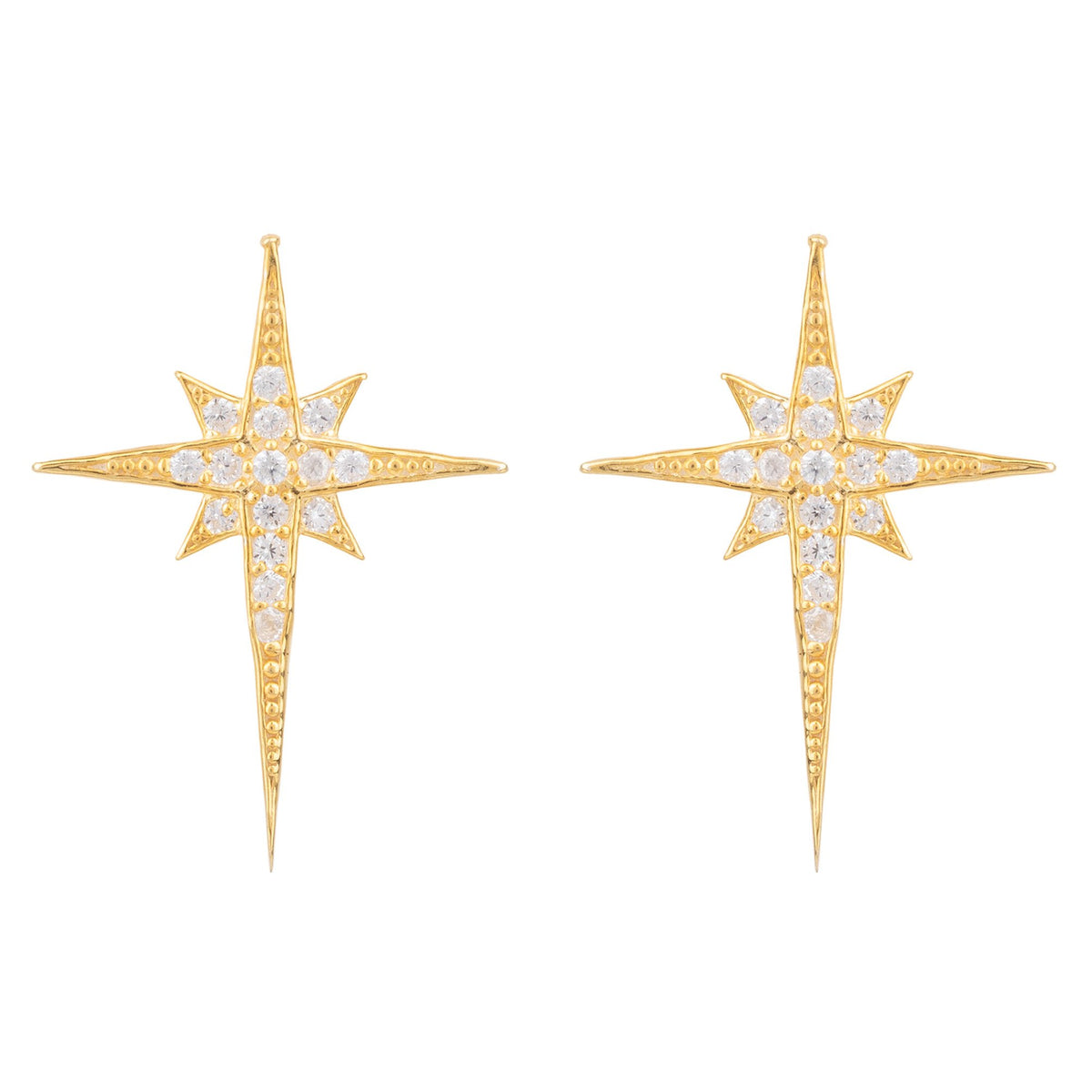North Star Small Stud Earring Gold