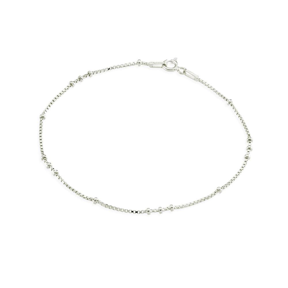 Sterling Silver Fine Venetian Chain Bracelet