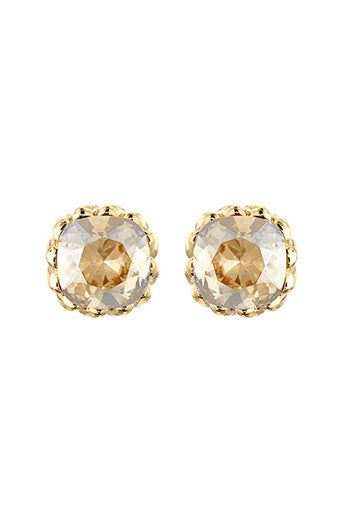Lola and Grace Square Twist Gold Stud Earrings 5182824