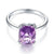 14K White Gold Wedding Promise Anniversary Engagement Ring Purple Amethyst MKR7092