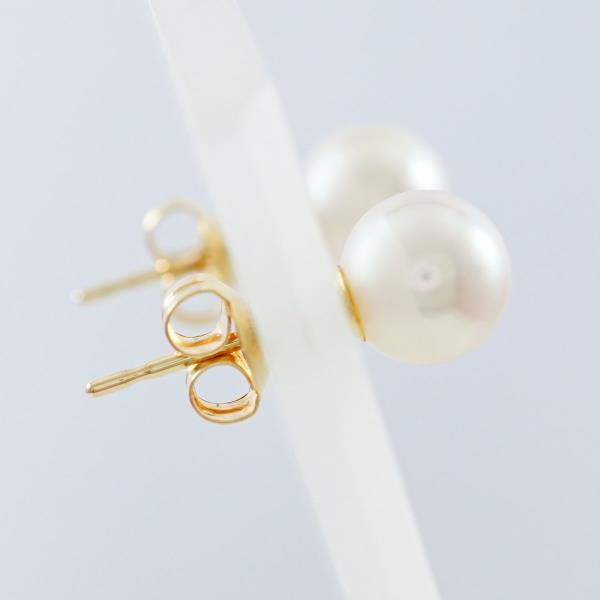 18K Gold Yellow Gold Akoya Pearl Earrings