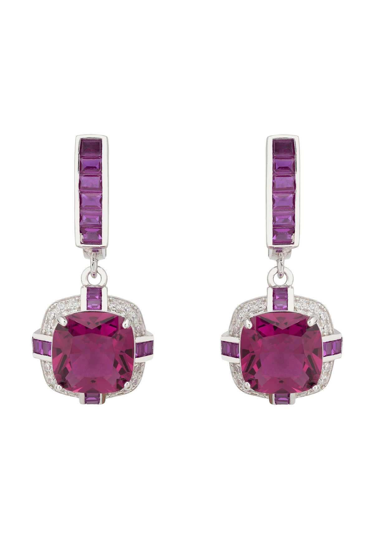 Windsor Silver Earring Ruby