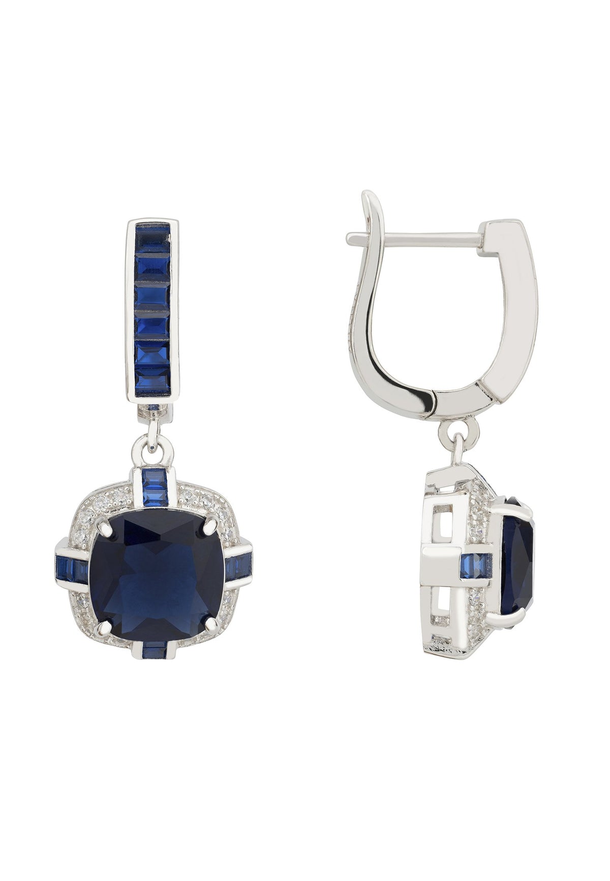 Windsor Silver Earring Sapphire