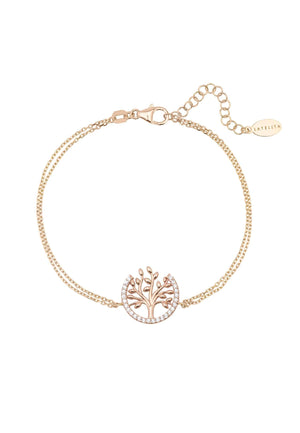 Tree of Life Open Circle Bracelet Rosegold