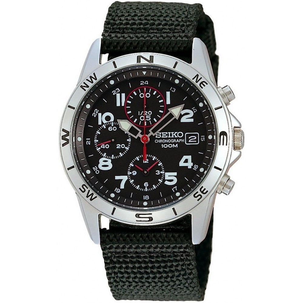 Seiko Quartz Chronograph Men's Nylon Watch SZER016