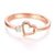 14K Rose Gold Wedding Band Anniversary Heart Bridal Ring 0.02 Ct Diamond MKR7122