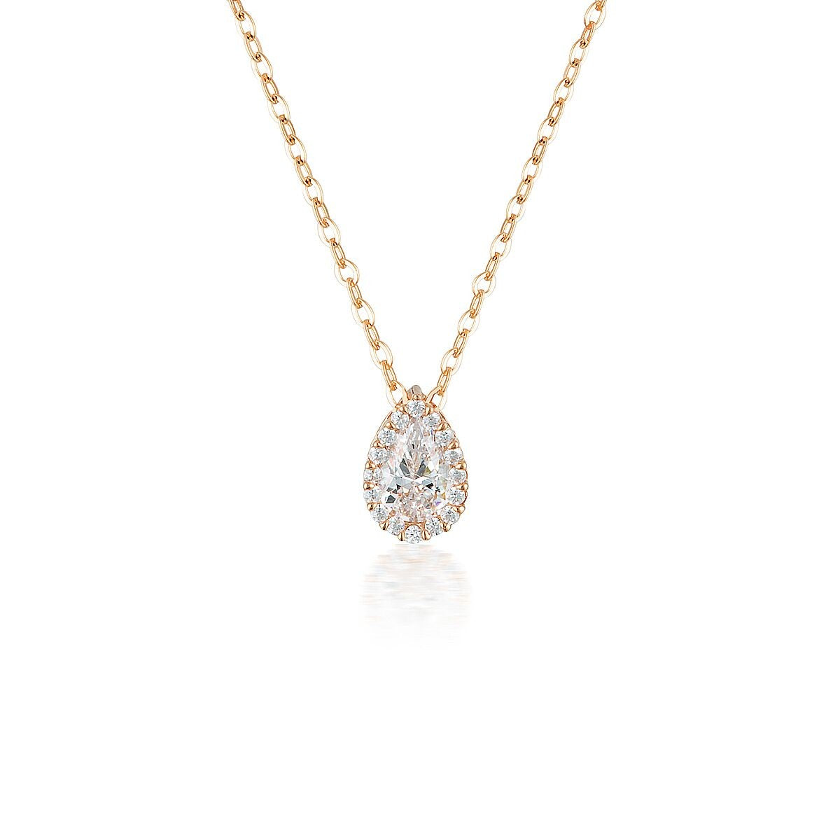GEORGINI WHITE CZ ROSE GOLD 20MILS PENDANT IP753RG