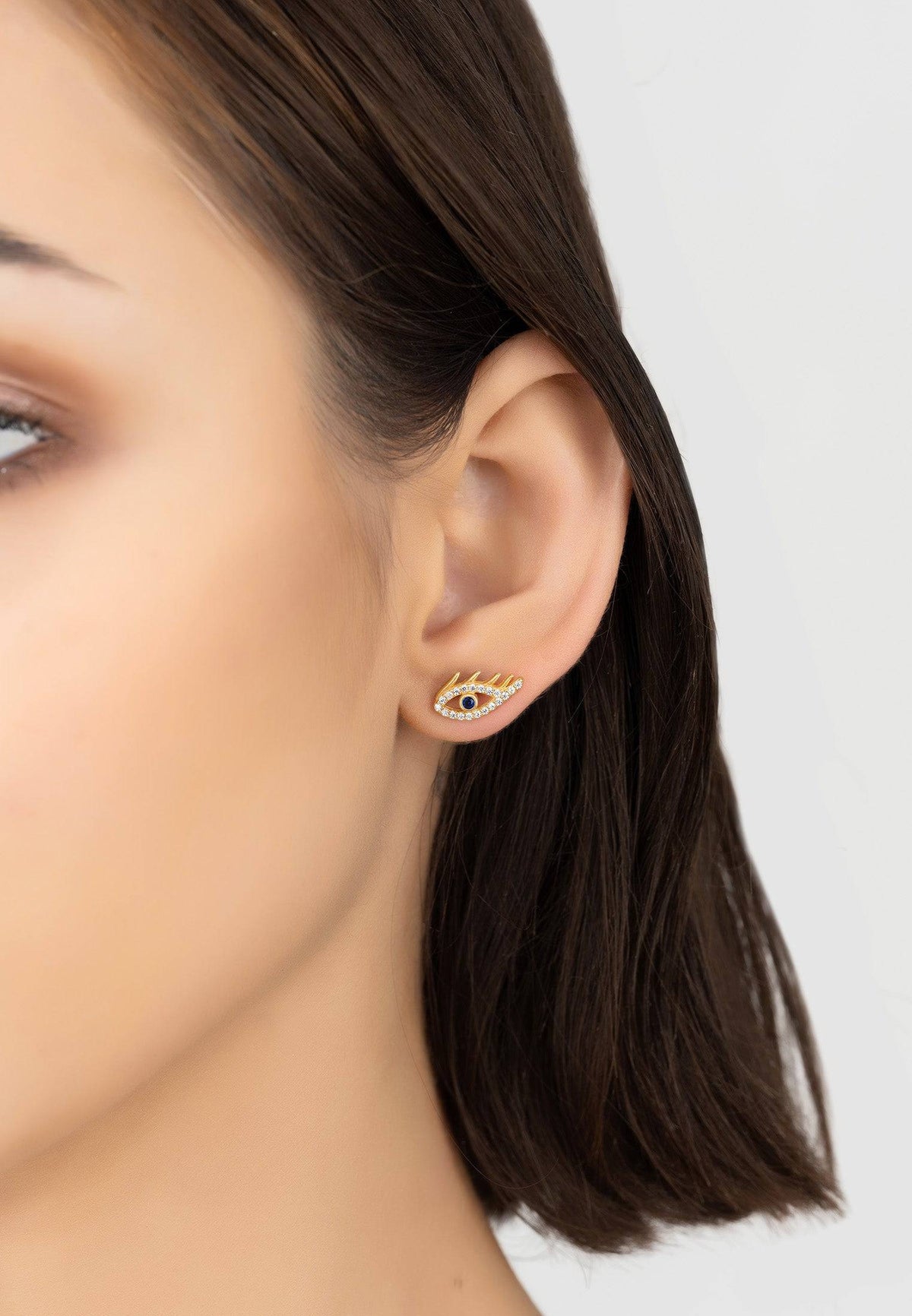 Eye of Horus Stud Earrings Gold