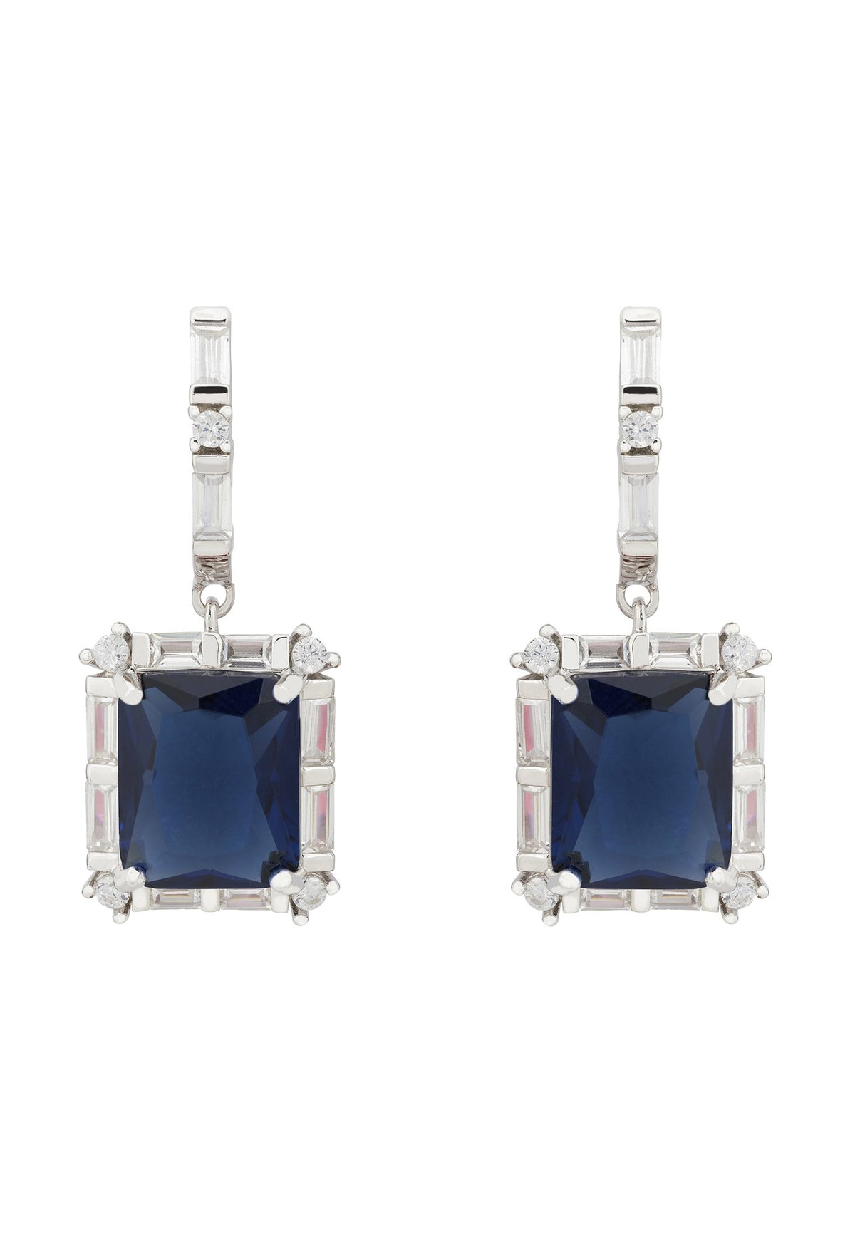 Tudor Silver Earring Sapphire