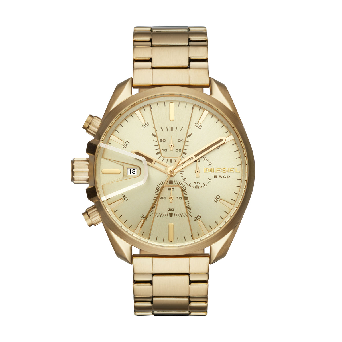 DIESEL Men&#39;s MS9 Chrono Gold-Tone Watch DZ4475