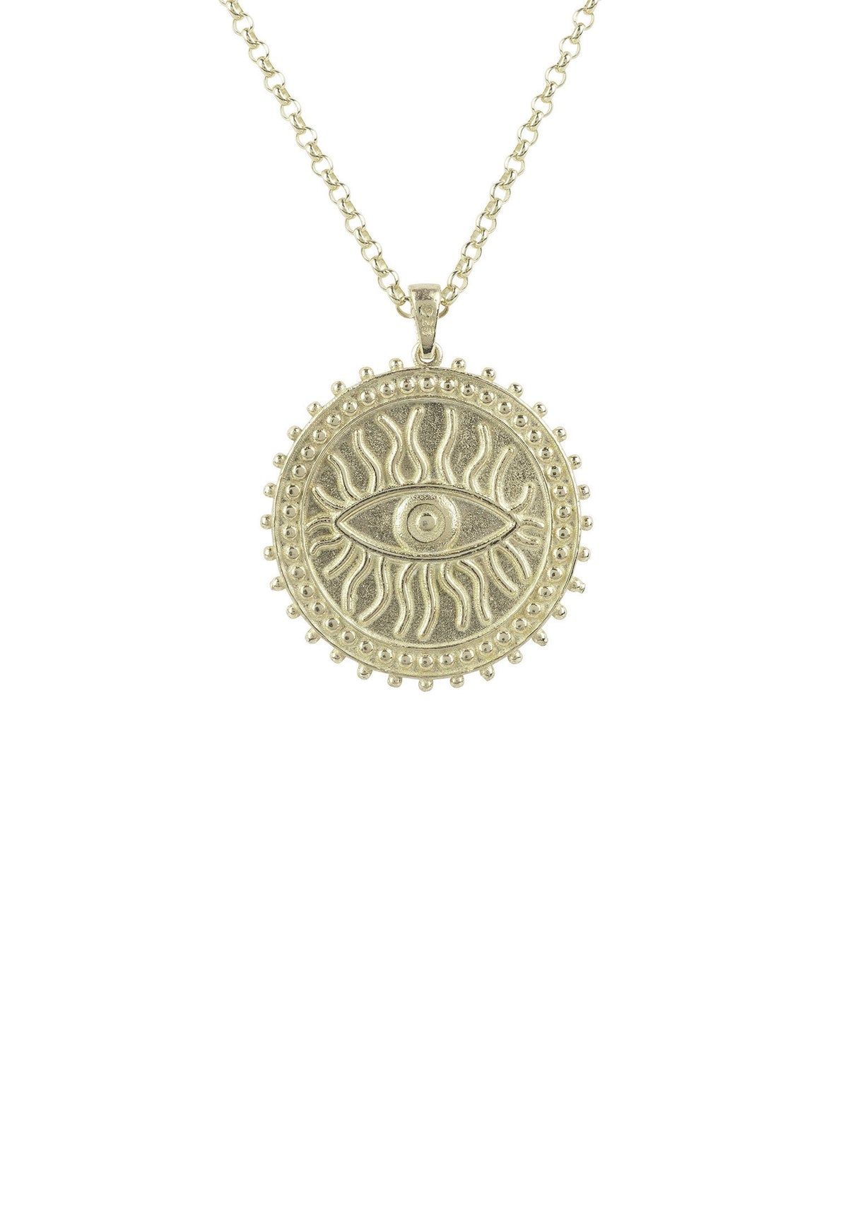 Reversible Moral Compass Starburst Pendant Necklace Gold