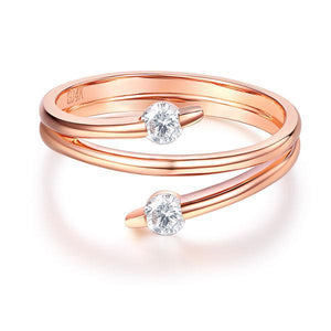 14K Rose Gold Wedding Band Stylish Ring 0.2 Ct Diamond Fine Jewelry MKR7120
