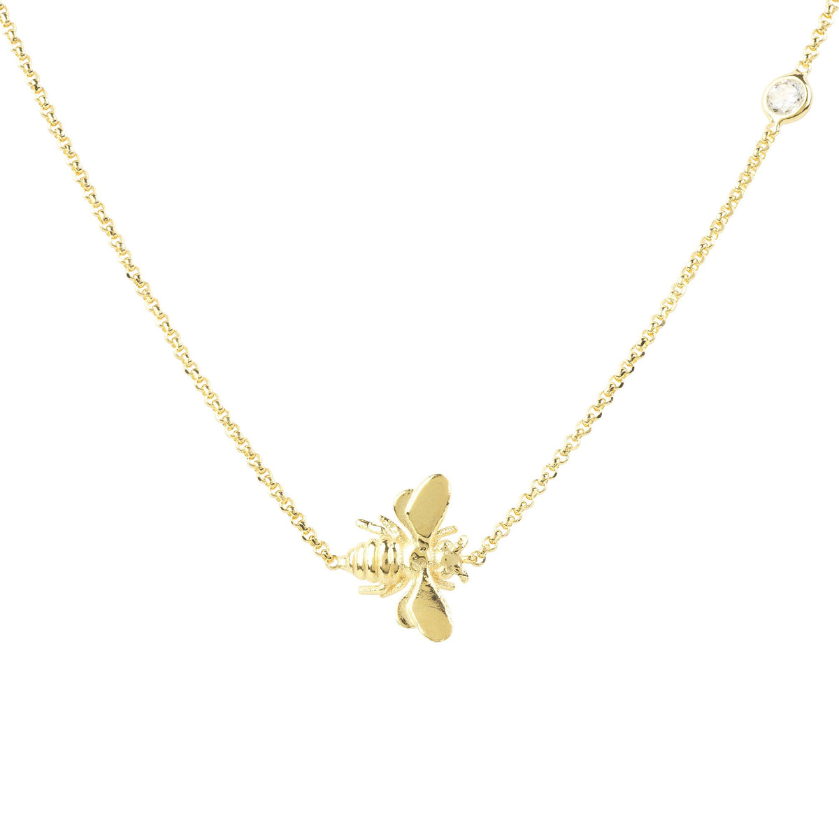 Queen Bee Necklace Gold