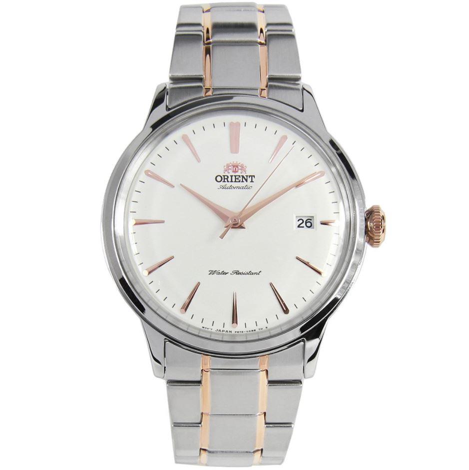ORIENT Men&#39;s Bambino Automatic Stainless Steel Strap Watch RA-AC0004S10BB