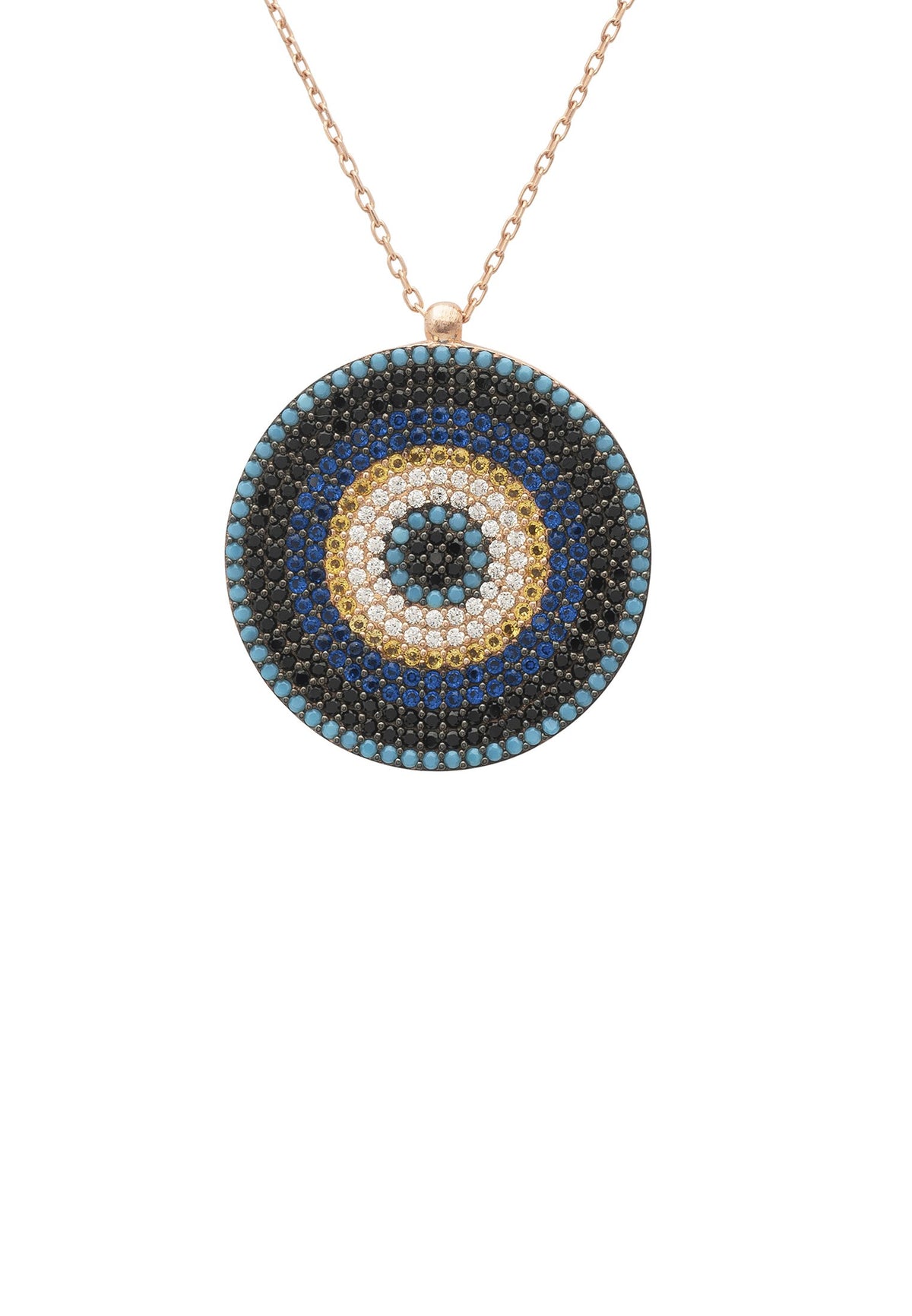 Evil Eye Large Pendant Rosegold