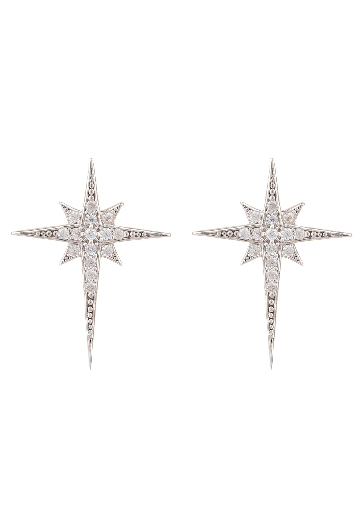 North Star Small Stud Earrings Silver