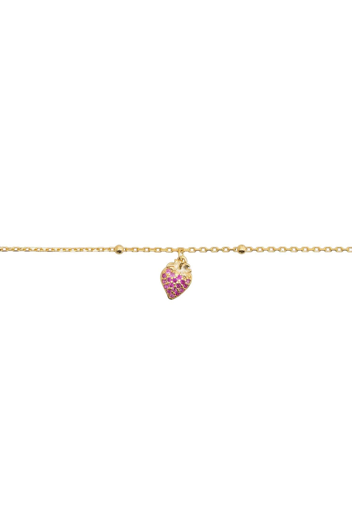 Strawberry Fields Anklet Gold