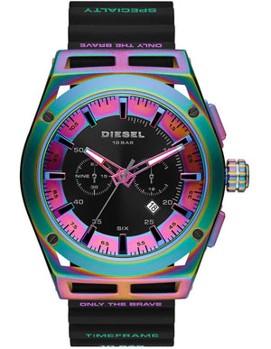 Diesel Timeframe Chronograph Black Silicone Watch DZ4547