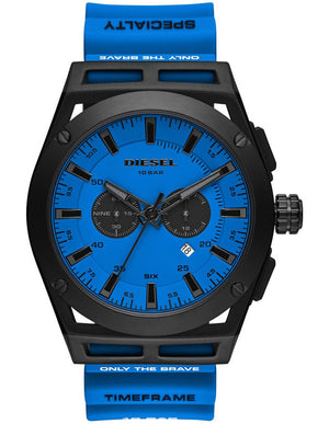 Diesel Timeframe Chronograph Blue Silicone Watch DZ4545