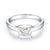 14K White Gold 1 Carat Princess Cut Moissanite Diamond Wedding Engagement Ring MKR7045