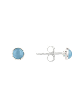 Petite Stud Earring Silver Turquoise
