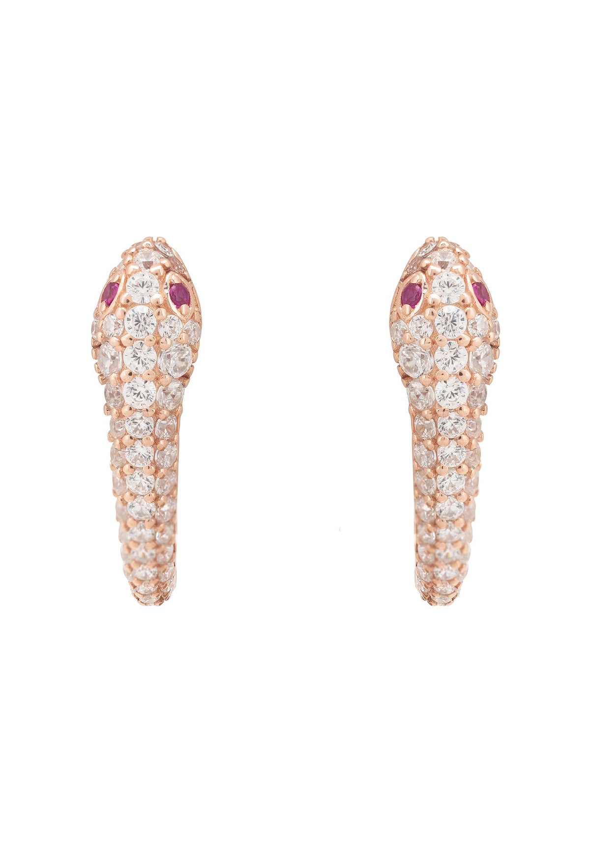 Snake Huggie Hoops Rosegold