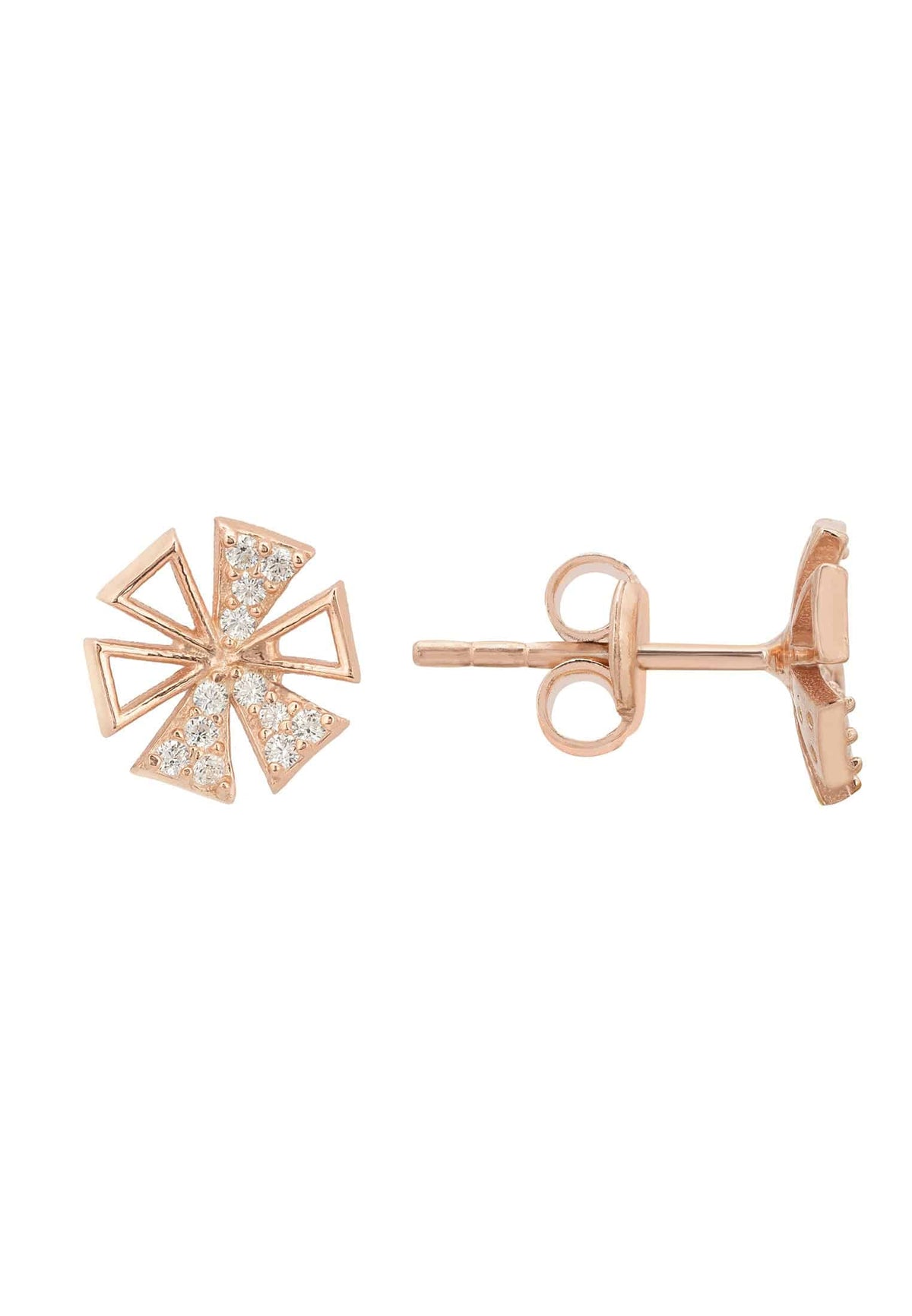 Paris Stud Earrings Rosegold
