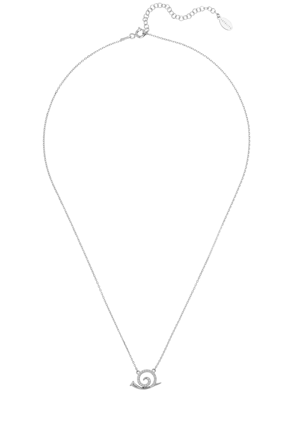 Snail Pendant Necklace Silver