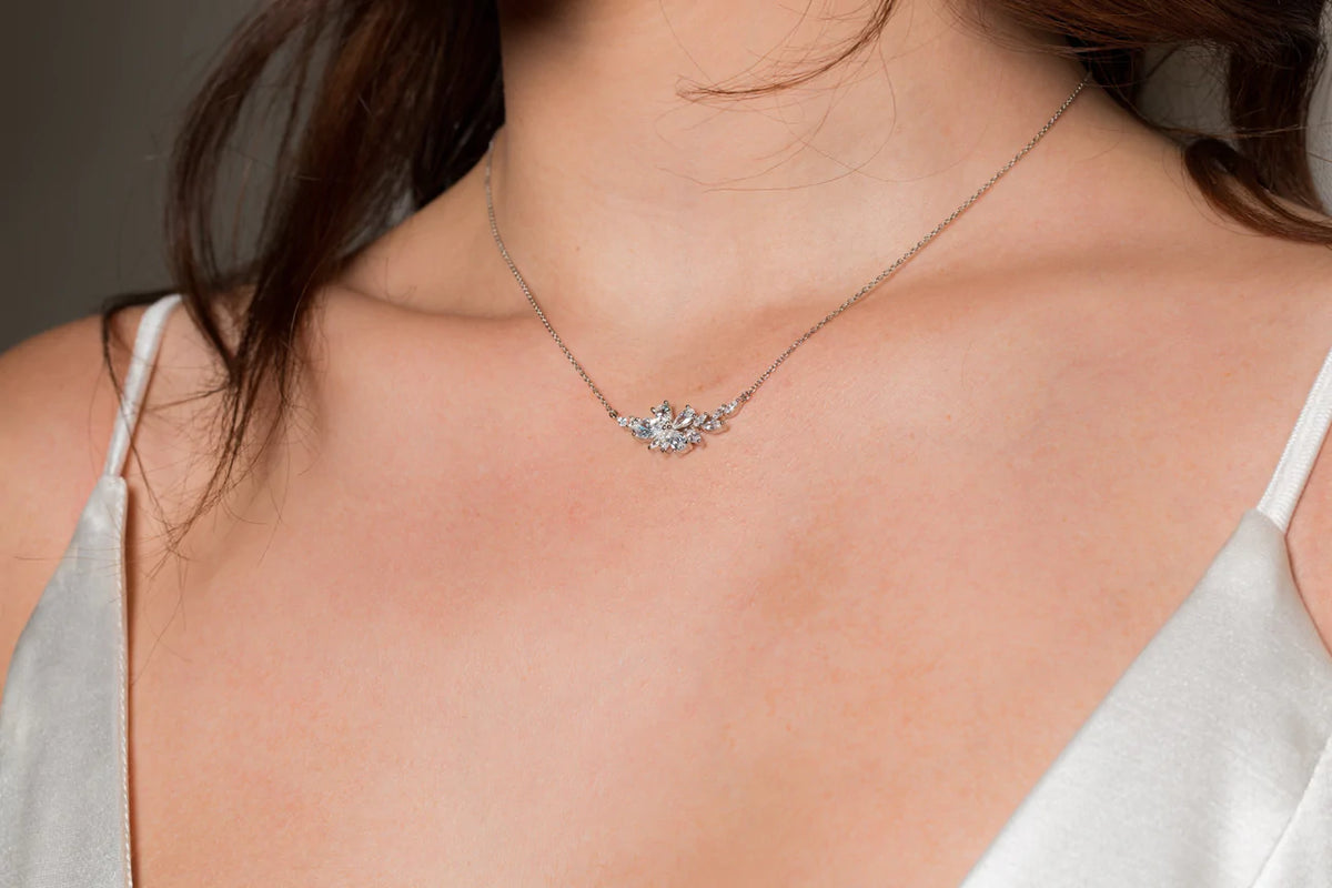 GEORGINI Iconic Bridal Hyancith Necklace Silver IP840W