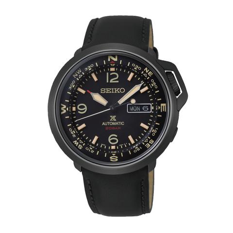Seiko Prospex Land Series Automatic Black Leather Strap Watch SRPD35K1