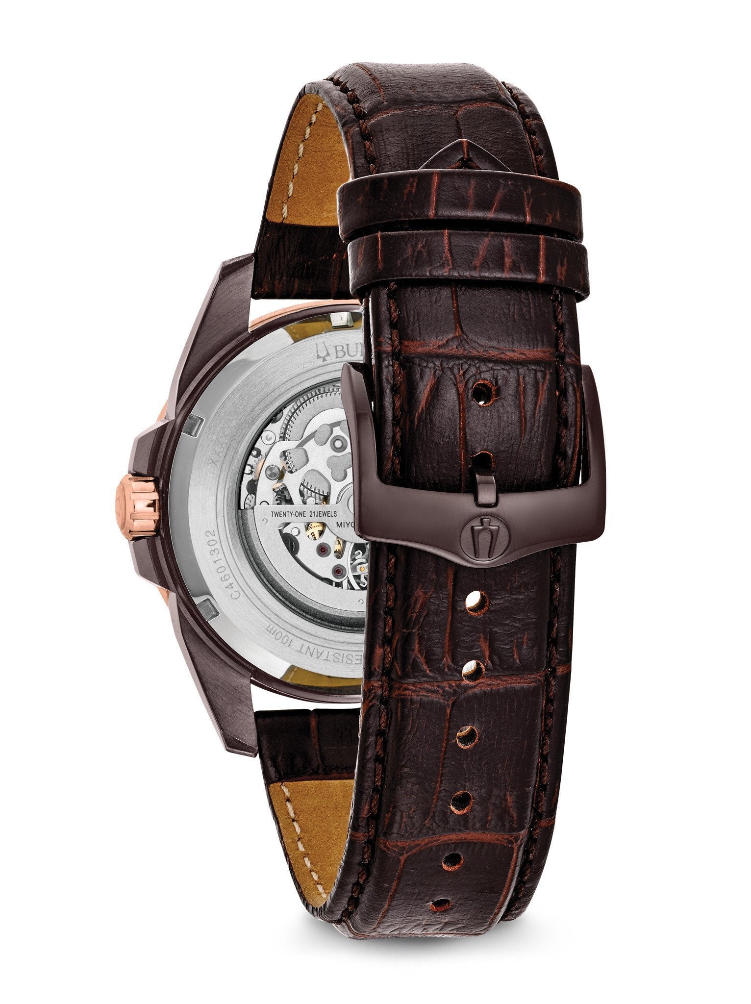 Bulova Classic Automatic Leather Watch 98A165