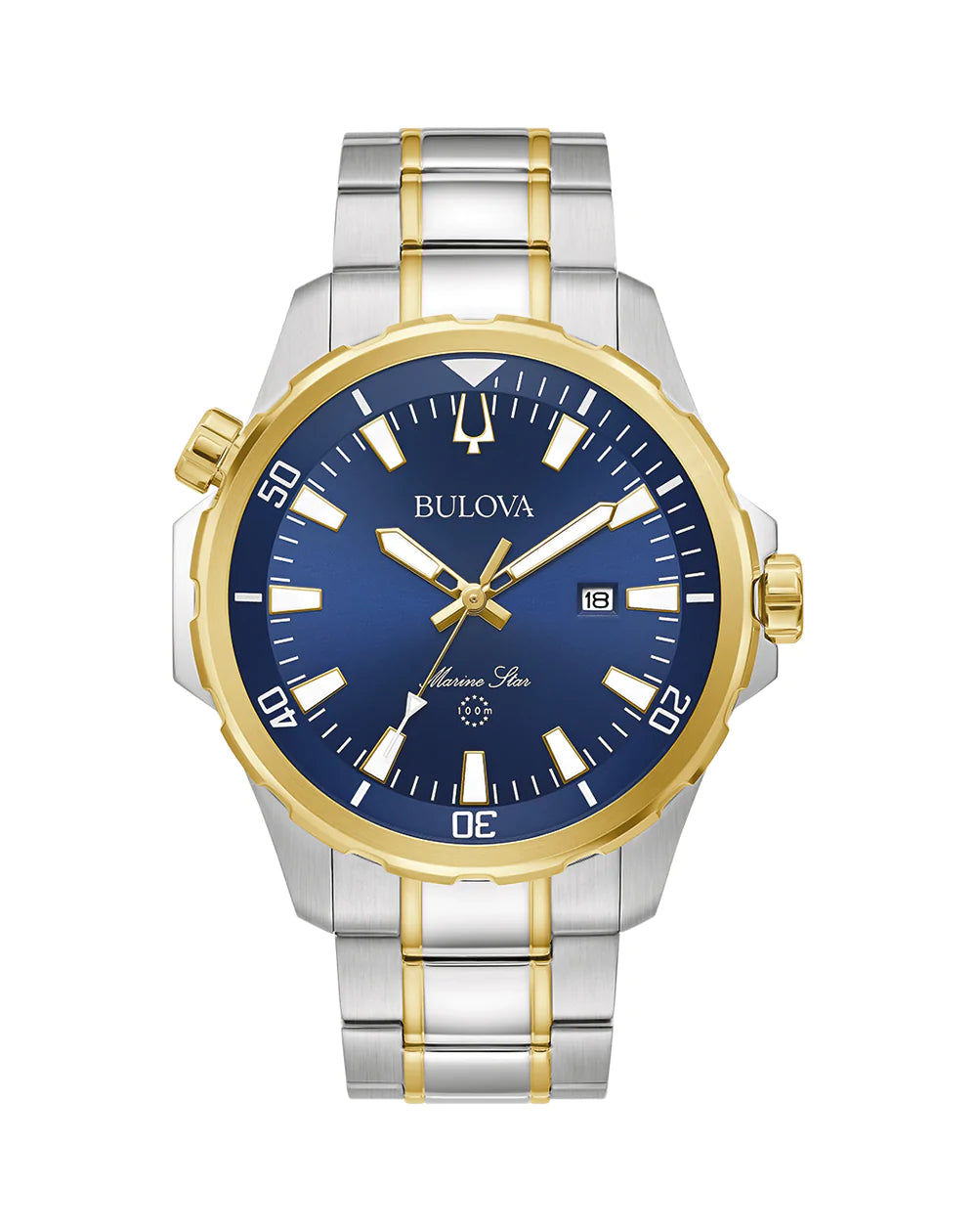 Bulova Marine Star Men&#39;s Two Tone Watch 98B384