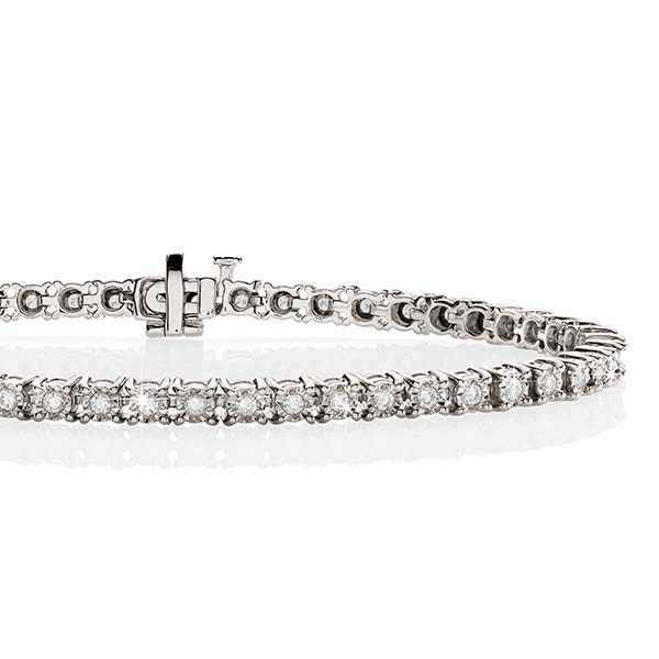 9CT WHITE GOLD 1.00CT DIAMOND BRACELET CH13523