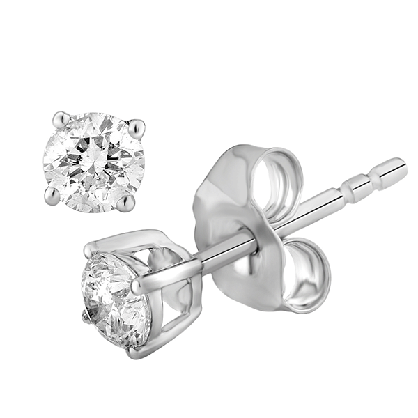 9CT WHITE GOLD 0.25CT DIAMOND STUDS