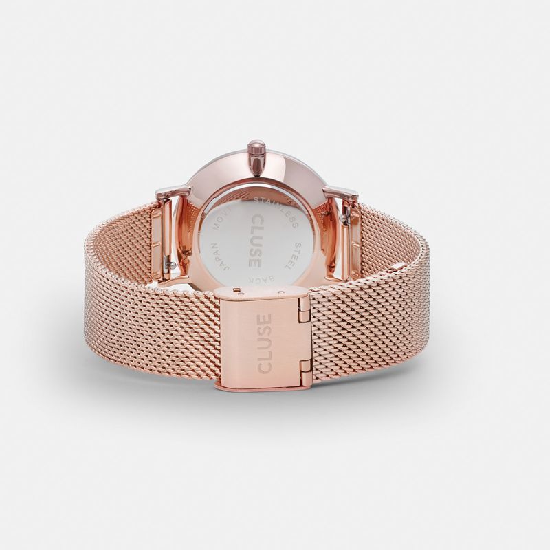 CLUSE Minuit Mesh Rose Gold/White Watch CW0101203001