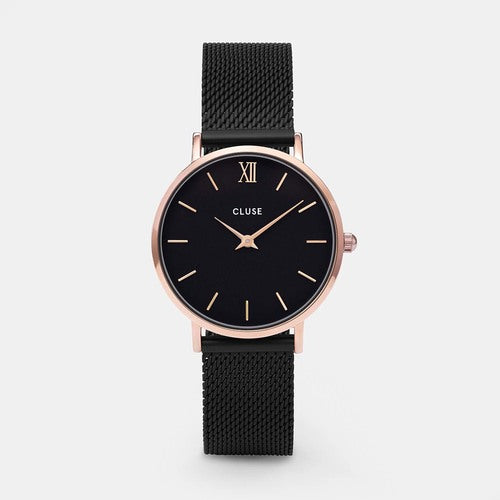 CLUSE Minuit Mesh Rose Gold Black/ Black CW0101203024