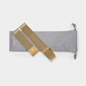 CLUSE 20mm Strap Gold Mesh