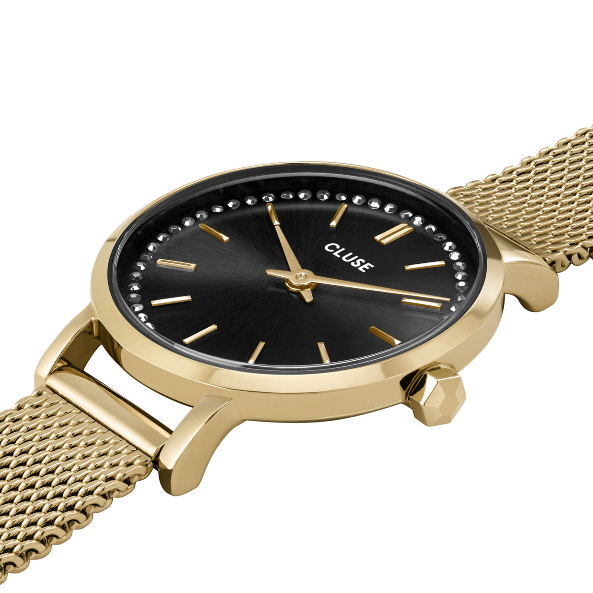 CLUSE Boho Chic Petite Black Crystals/Gold Mesh CW10501