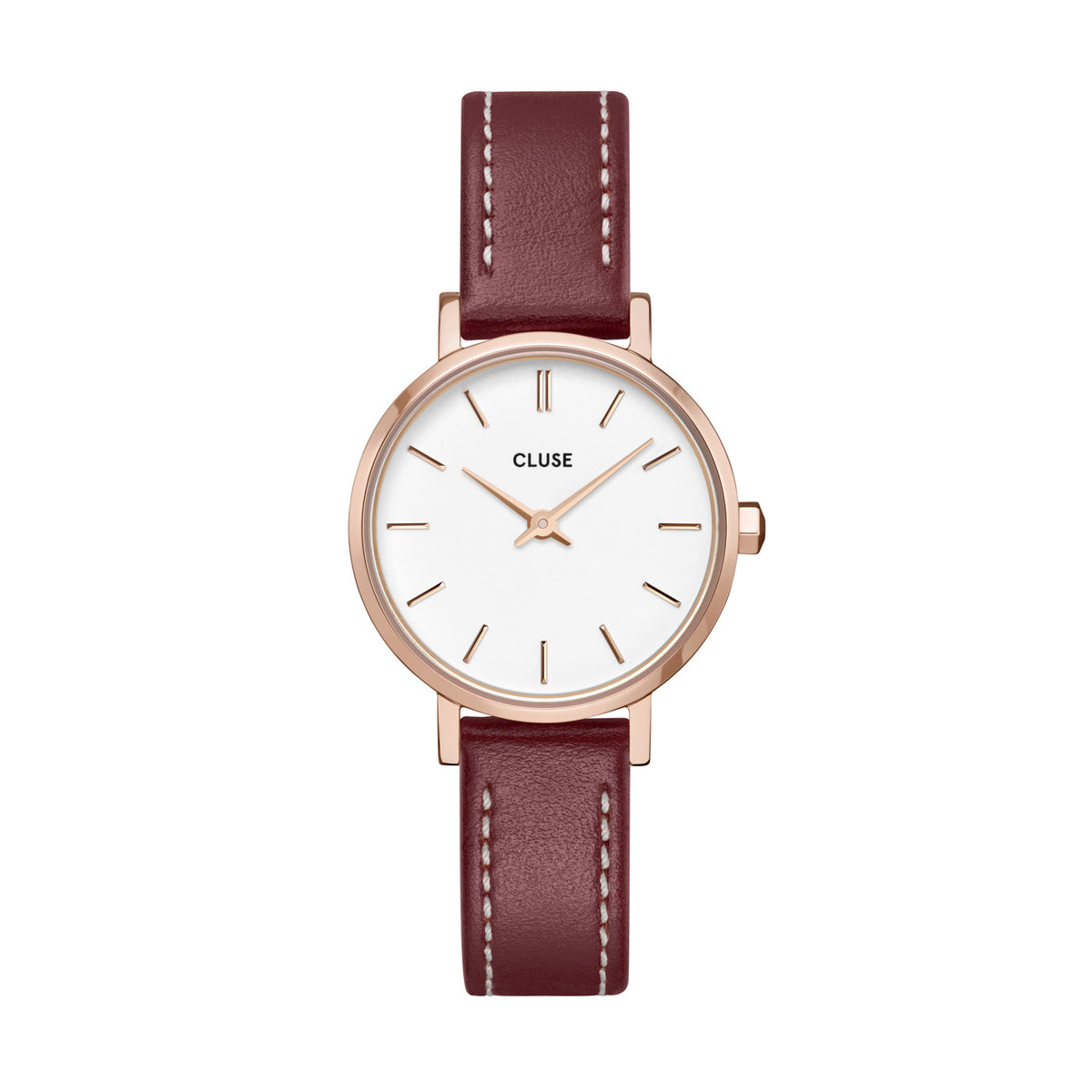 CLUSE Boho Chic Petite Rose Gold / Red Leather CW10504