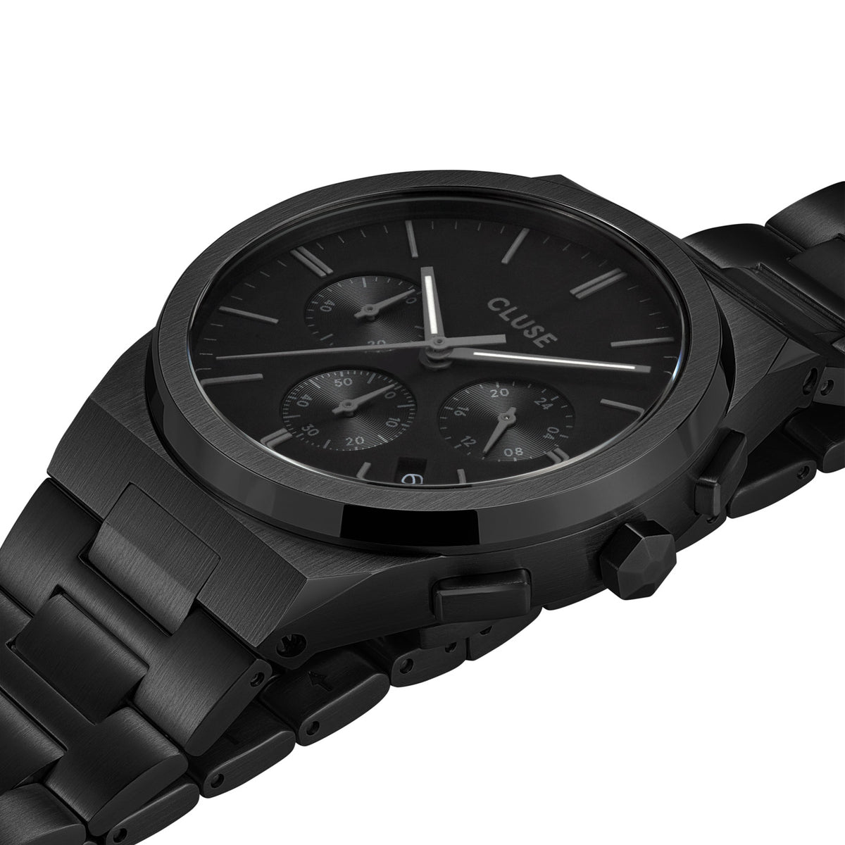 CLUSE Vigoureux Chronograph Full Black Link CW20802