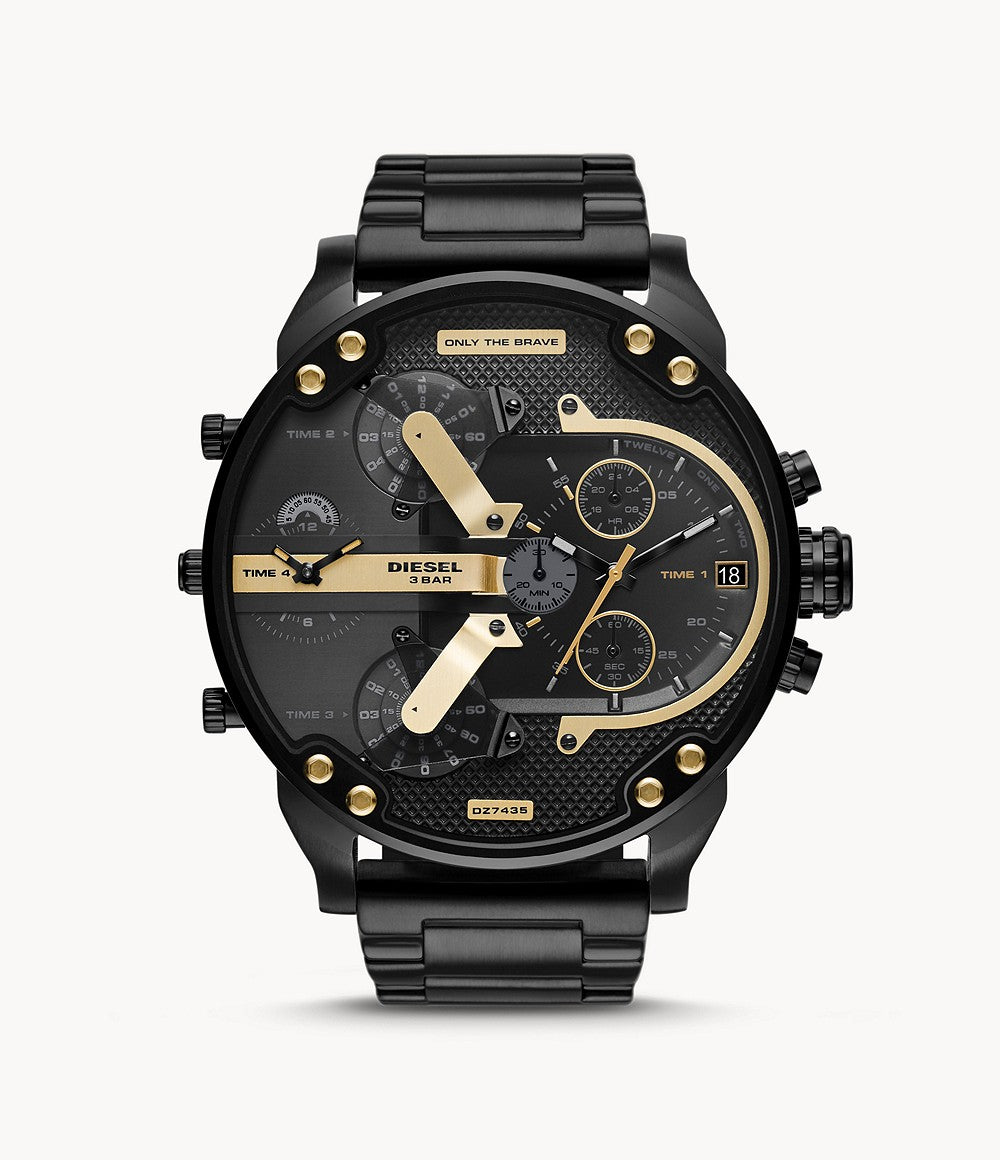 Diesel Mr. Daddy 2.0 Chronograph Black Stainless Steel Watch DZ7435