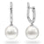 18k W/Y/R 9-10mm Sea Pearl Drop Earrings