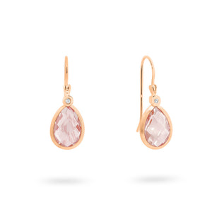 18K Colour Gemstone Drop Diamond Earrings