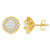 18K Gold Round Brilliant Cut Claw Set Diamond with Halo Earrings ESJE02544